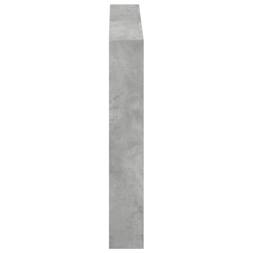 LED Headboard Cabinet, Concrete Grey, 100x17x102 cm - Modern Design