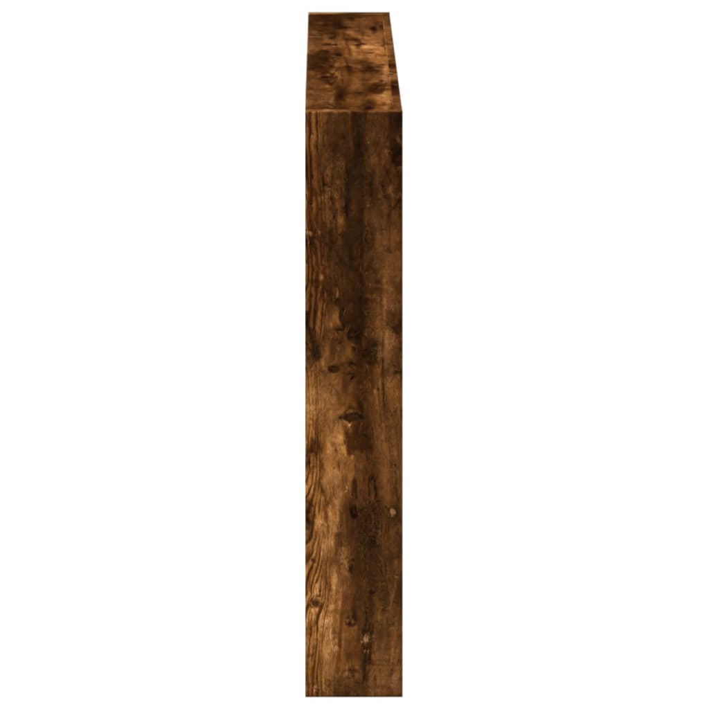 LED Smoked Oak Headboard Cabinet - 100x17x102 cm, Stylish Storage