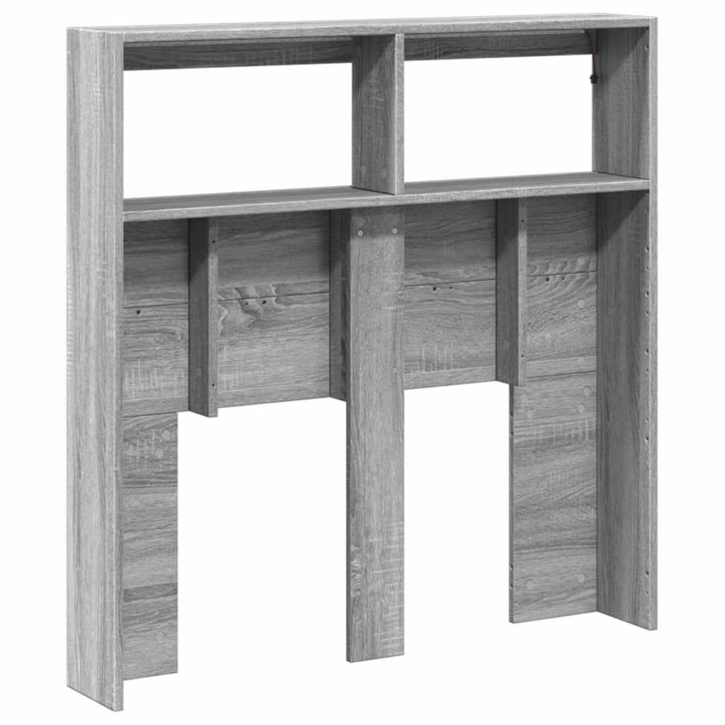 LED Headboard Cabinet in Grey Sonoma, 100x17x102 cm