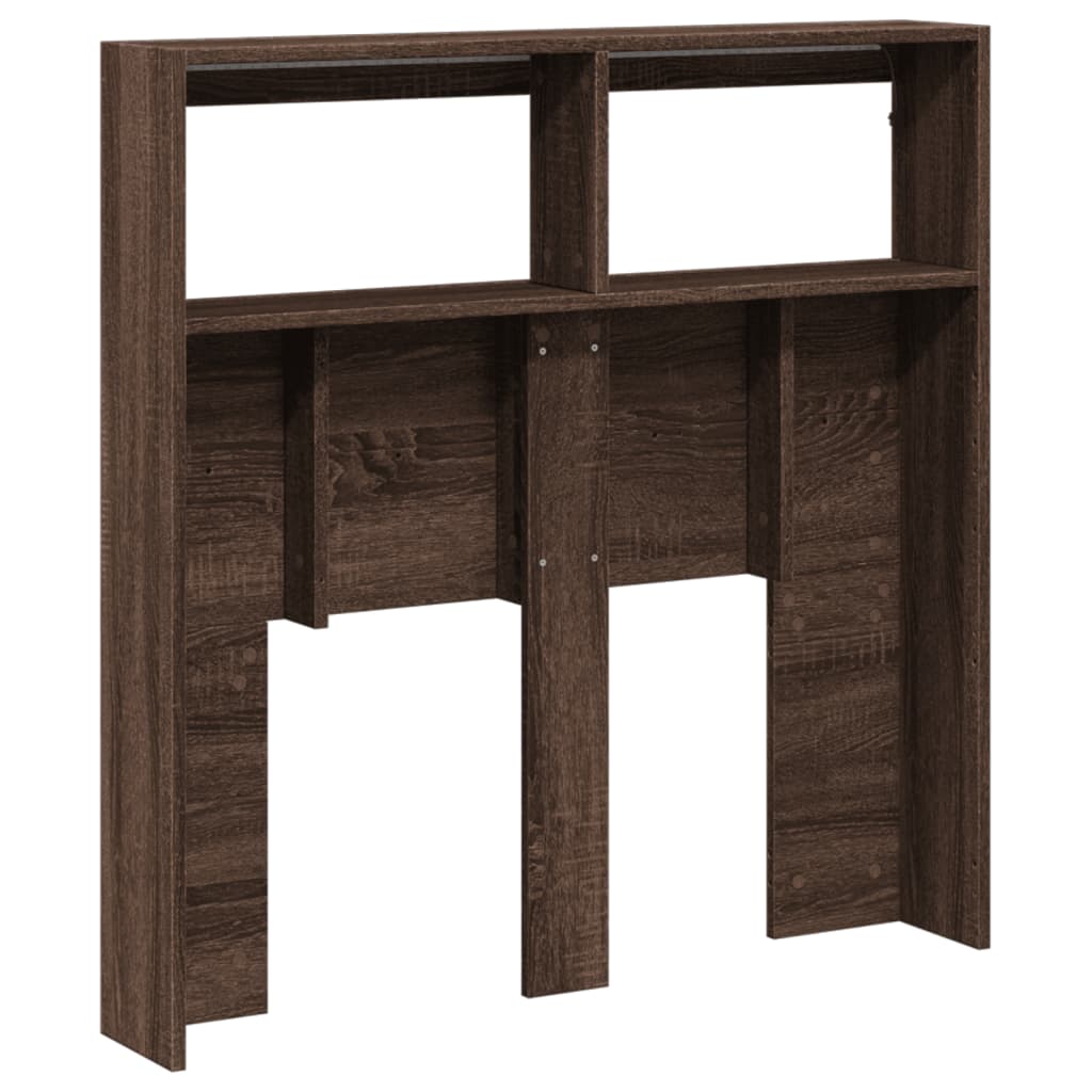 LED Headboard Cabinet, Brown Oak, 100x17x102 cm - Stylish & Functional