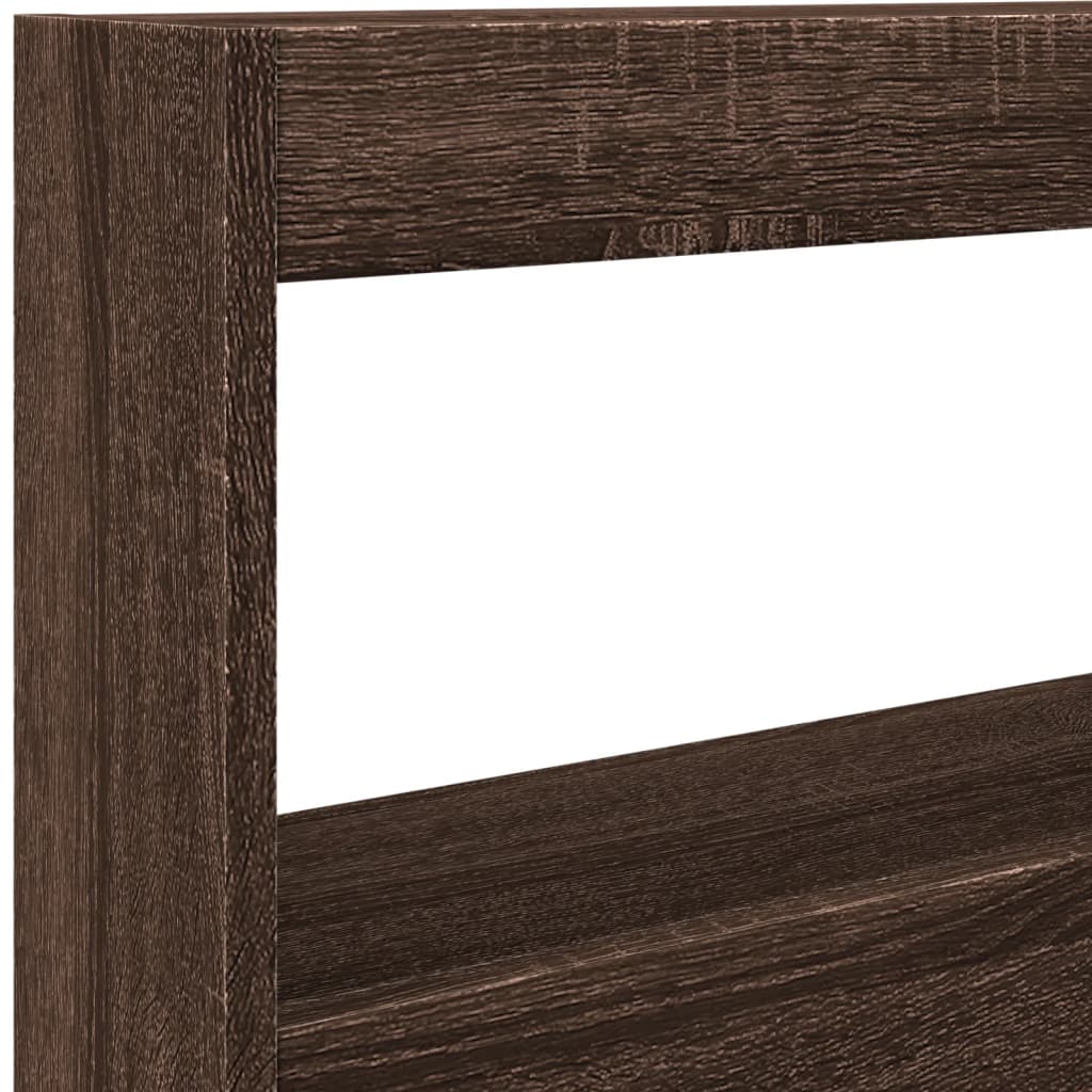 LED Headboard Cabinet, Brown Oak, 100x17x102 cm - Stylish & Functional
