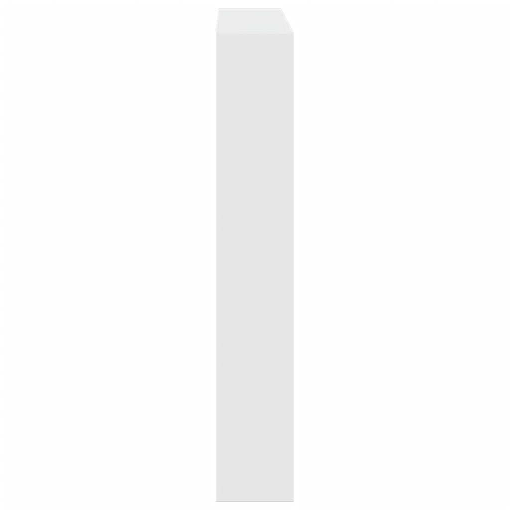 LED White Headboard Cabinet, Wood, 120x17x102 cm