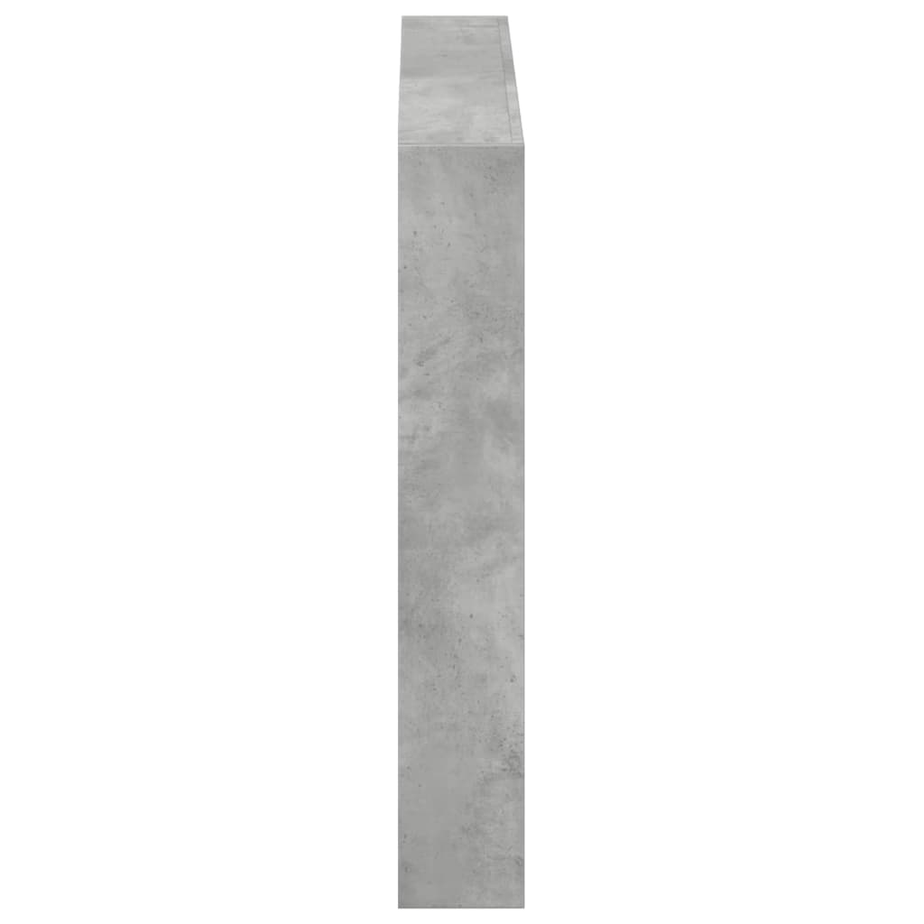 LED Headboard Cabinet - Concrete Grey, 120x17x102 cm