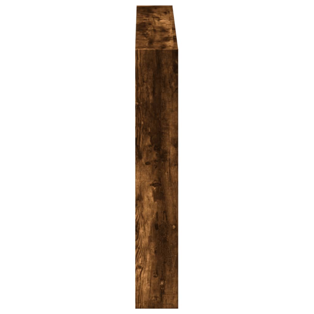 LED Headboard Cabinet, Smoked Oak, 120x17x102 cm