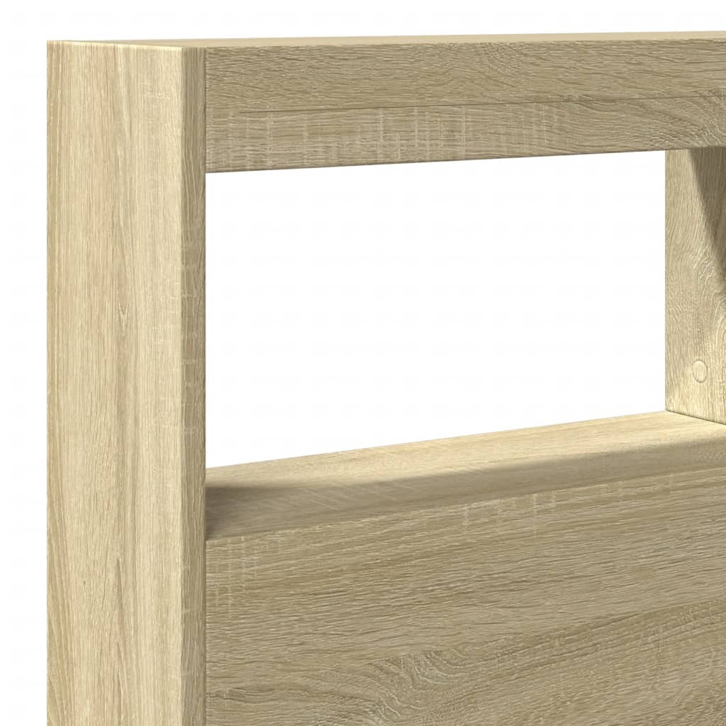 Sonoma Oak LED Headboard Cabinet 140x17x102 cm - Stylish Storage