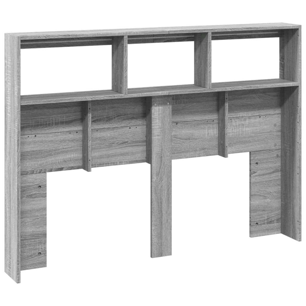 Grey Sonoma LED Headboard Cabinet - 140x17x102 cm
