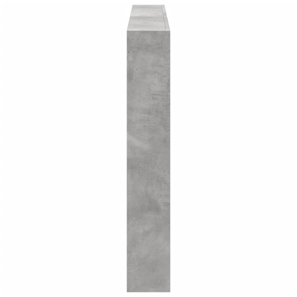 Concrete Grey LED Headboard Cabinet 160x17x102 cm