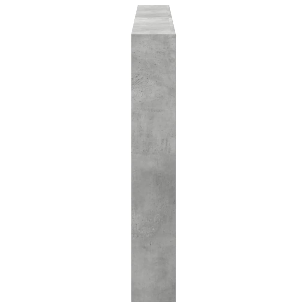 LED Headboard Cabinet, Concrete Grey - 180x17x102 cm