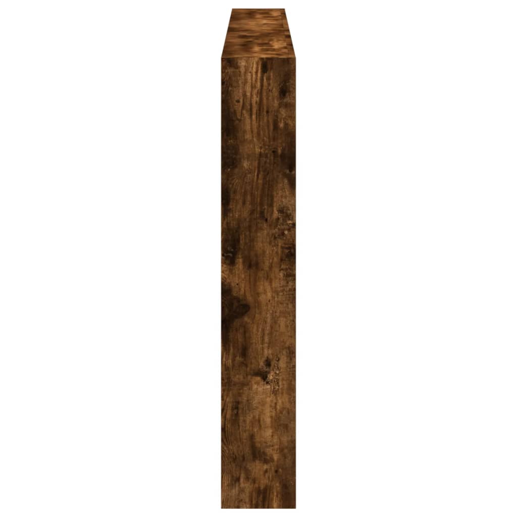 LED Headboard Cabinet in Smoked Oak - 180x17x102 cm