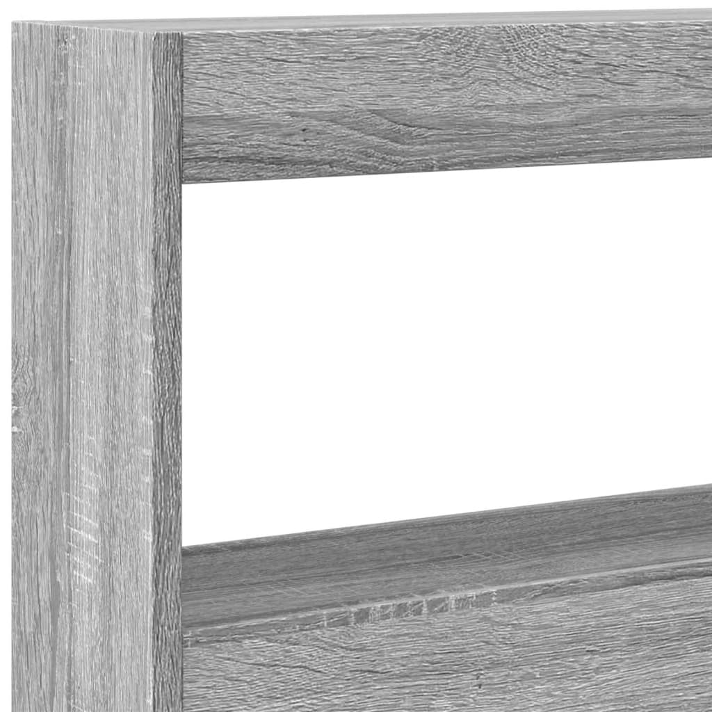 LED Grey Sonoma Headboard Cabinet 180x17x102 cm - Stylish Storage