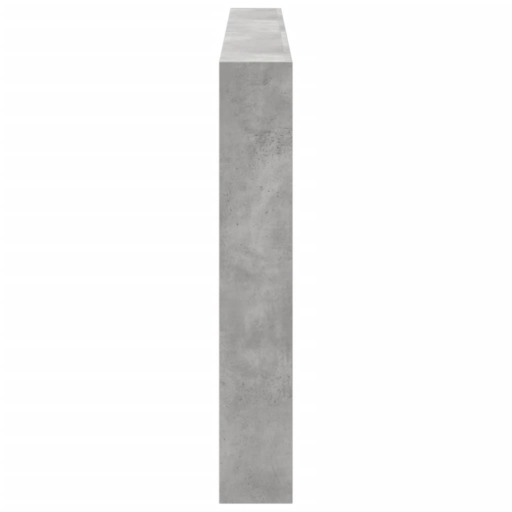 LED Headboard Cabinet, Concrete Grey, 200x17x102 cm, Modern Style