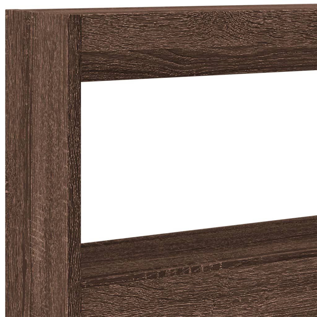 LED Brown Oak Headboard Cabinet, 200x17x102 cm - Stylish & Functional