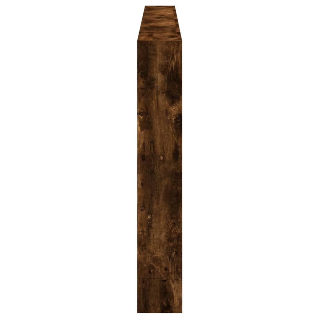 LED Smoked Oak Headboard Cabinet 220x17x102 cm - Elegant Storage