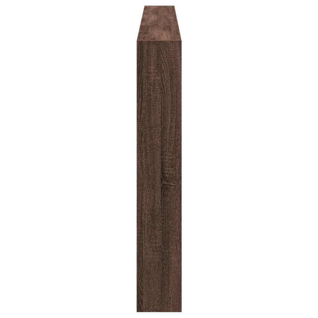 Brown Oak Headboard Cabinet with LED, 220x17x102 cm
