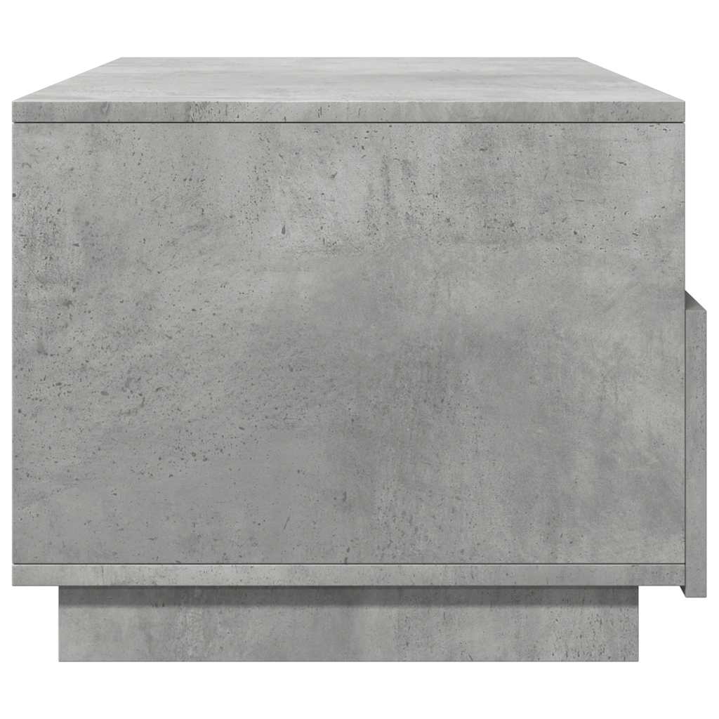 Coffee Table with LED Lights Concrete Grey 90x49x40 cm