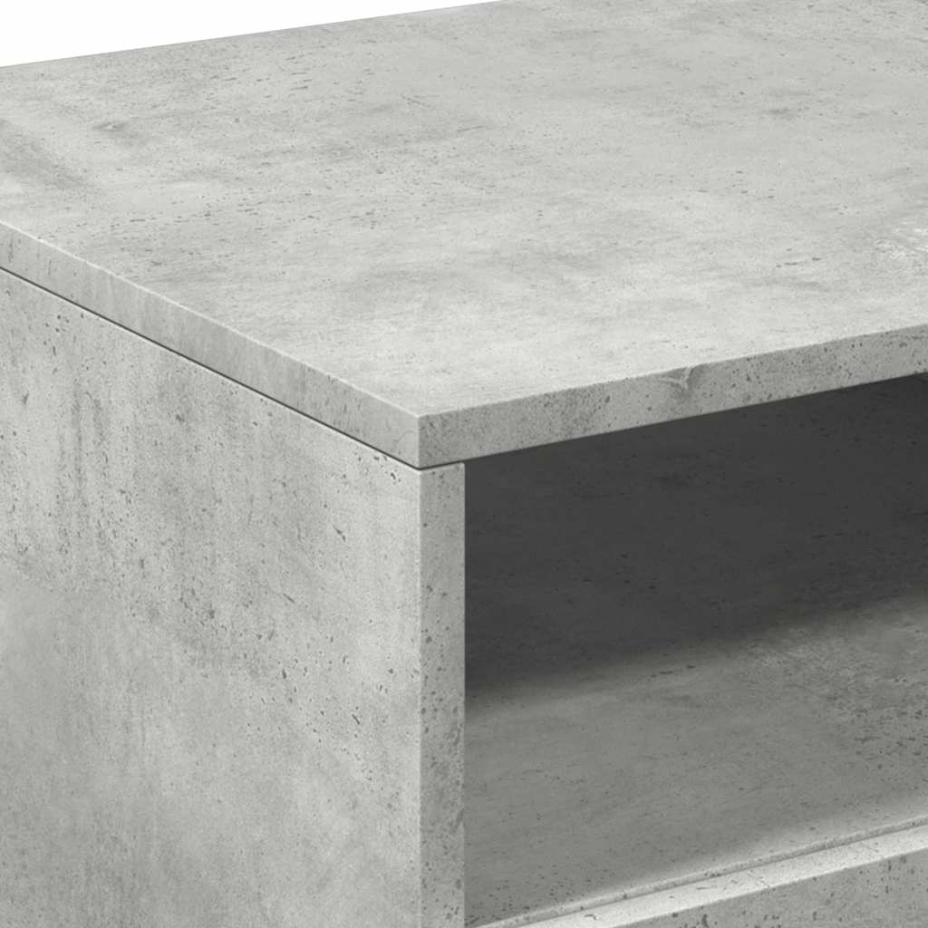 Coffee Table with LED Lights Concrete Grey 90x49x40 cm
