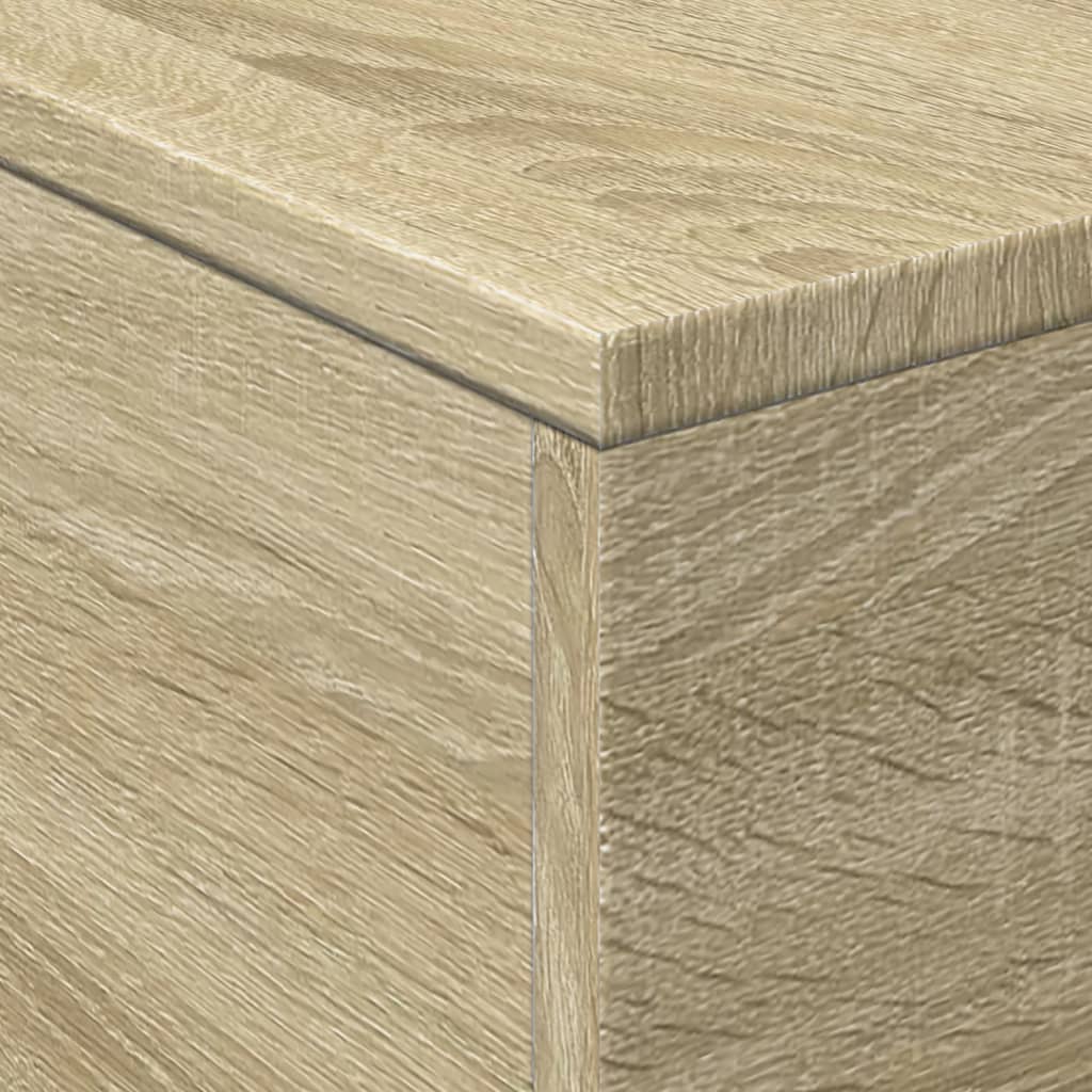 Coffee Table with LED Lights Sonoma Oak 50x50x40 cm