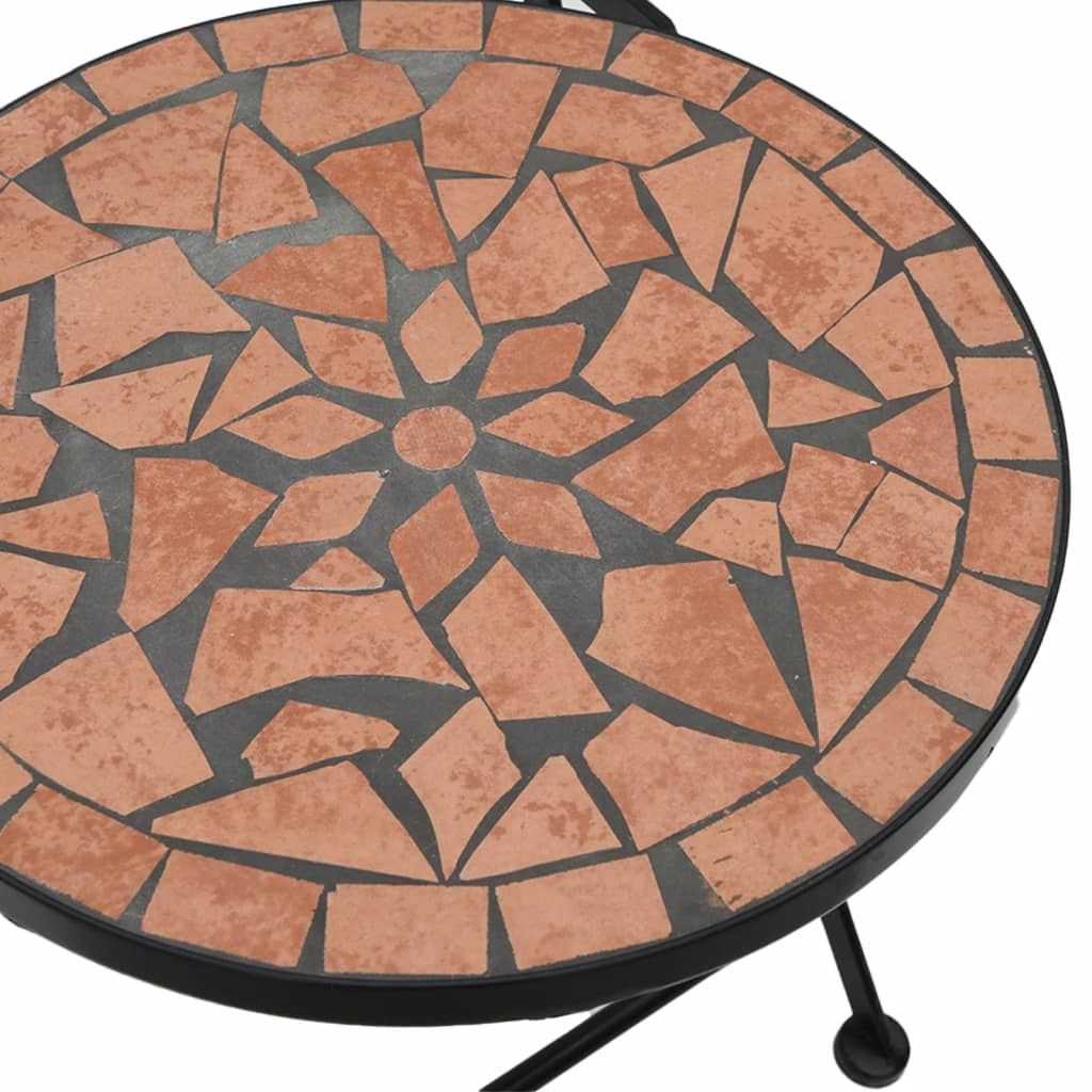 Foldable Bistro Chairs 2pcs, Terracotta Ceramic - Stylish & Practical