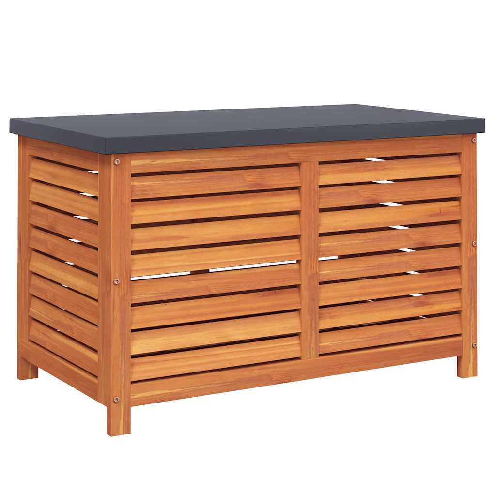 Solid Wood Eucalyptus Garden Storage Box 90x48x55 cm