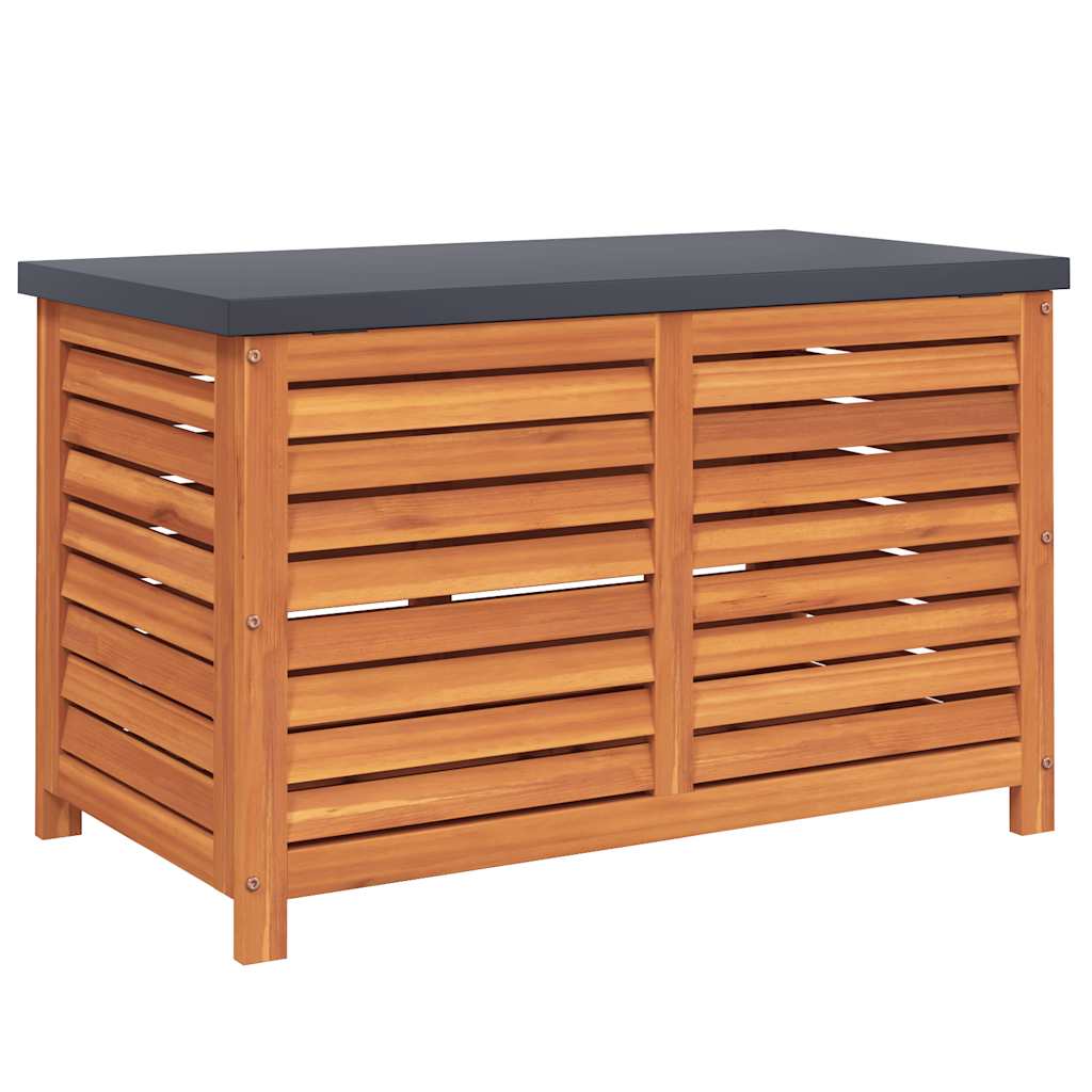 Solid Wood Eucalyptus Garden Storage Box 90x48x55 cm