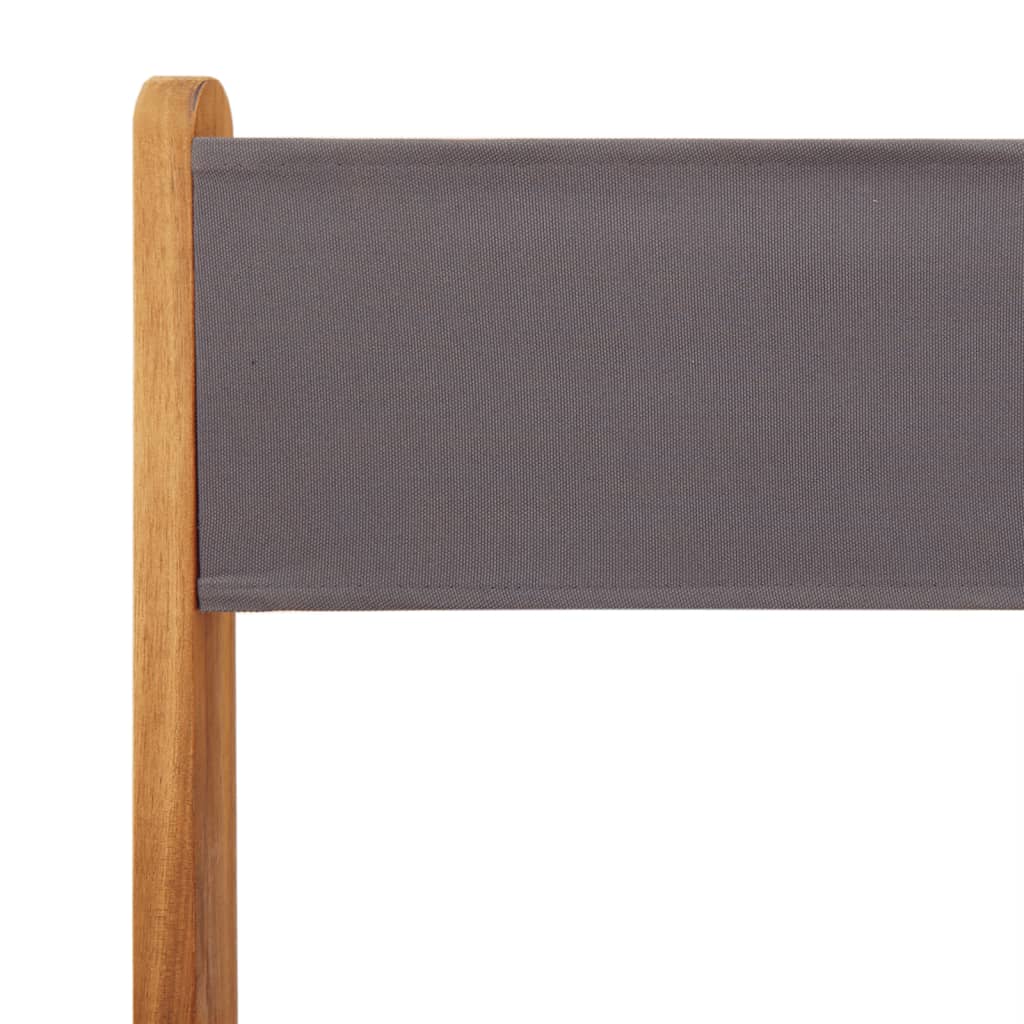 Anthracite Acacia Wood Bistro Chairs Set of 2 - Stylish & Durable
