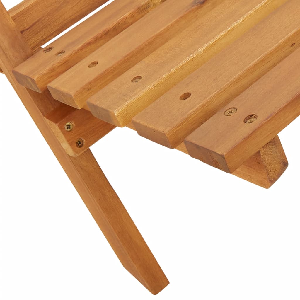 Anthracite Acacia Wood & Fabric Garden Chairs Set, 2 pcs