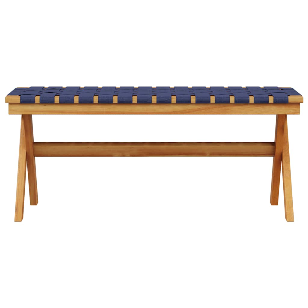 Dark Blue Acacia Wood & Fabric Garden Bench - Stylish & Durable