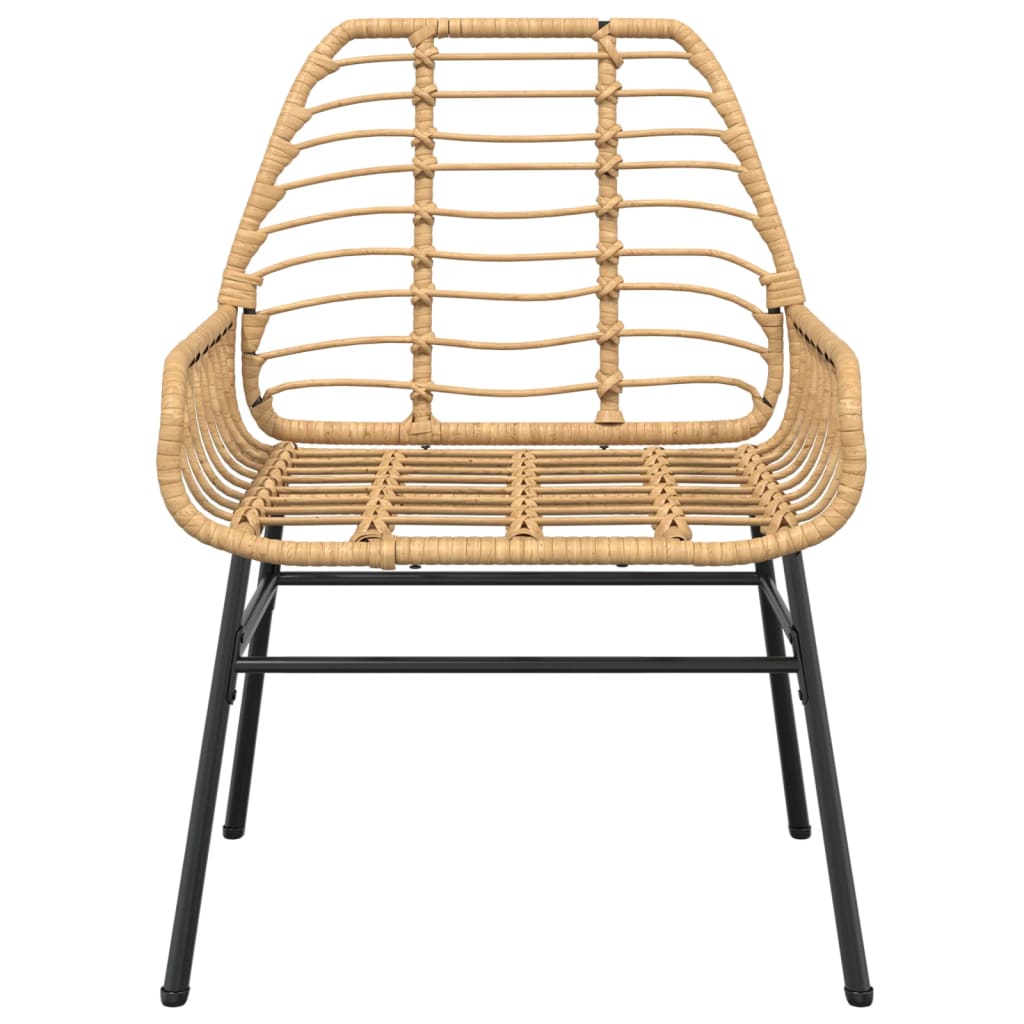 2-Piece Brown Poly Rattan Garden Chairs - Stylish & Durable