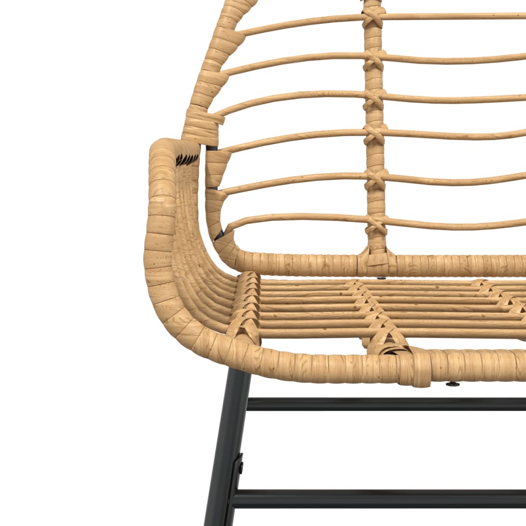 2-Piece Brown Poly Rattan Garden Chairs - Stylish & Durable