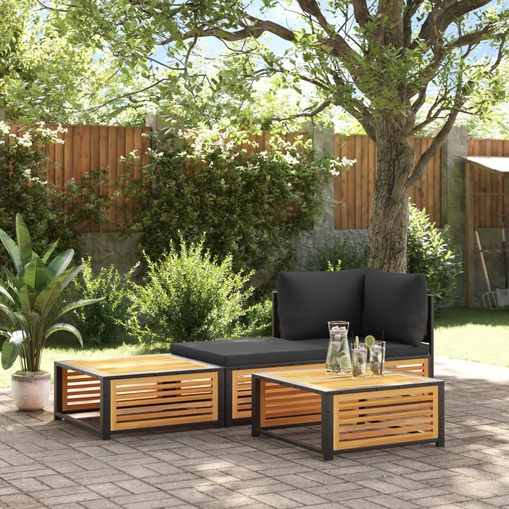 Solid Acacia Wood Garden Table 68x68x30 cm - Elegant Outdoor Decor