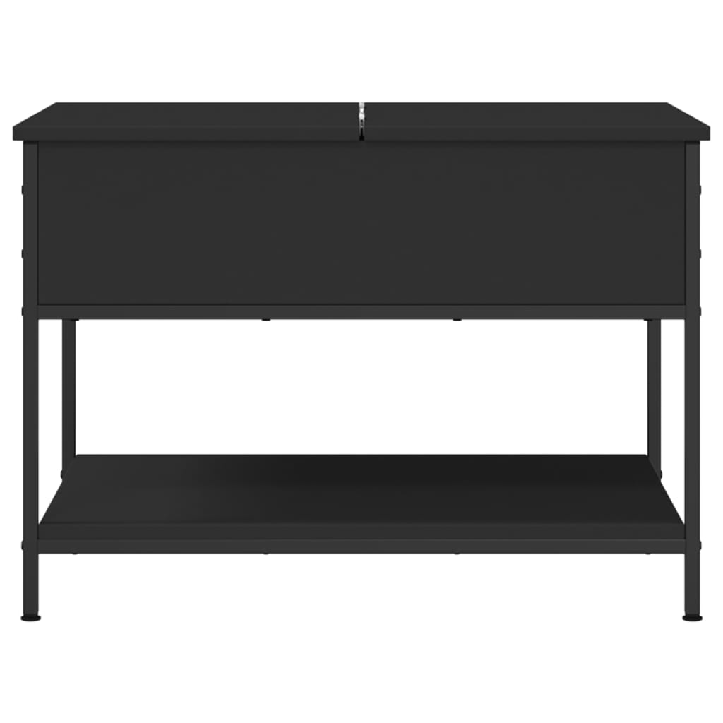 Coffee Table Black 70x50x50 cm Engineered Wood and Metal