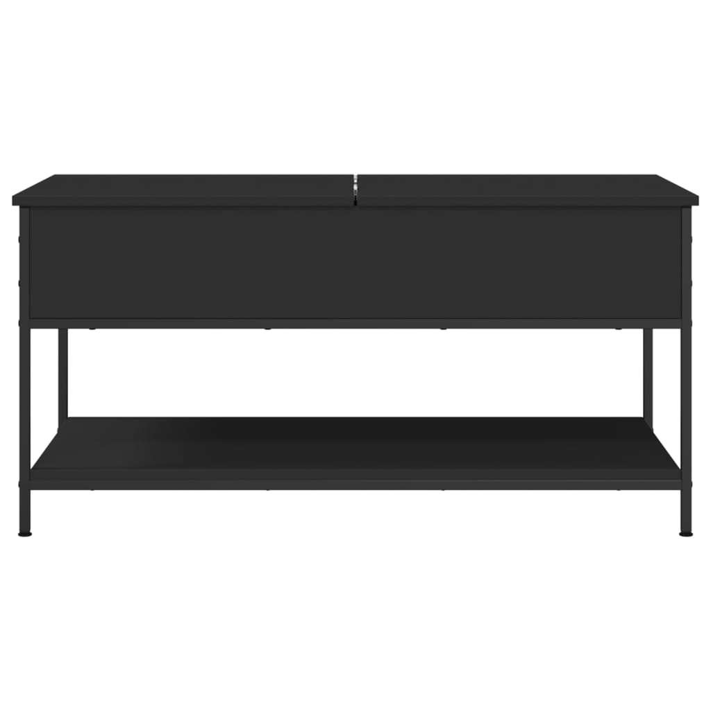 Coffee Table Black 100x50x50 cm Engineered Wood and Metal