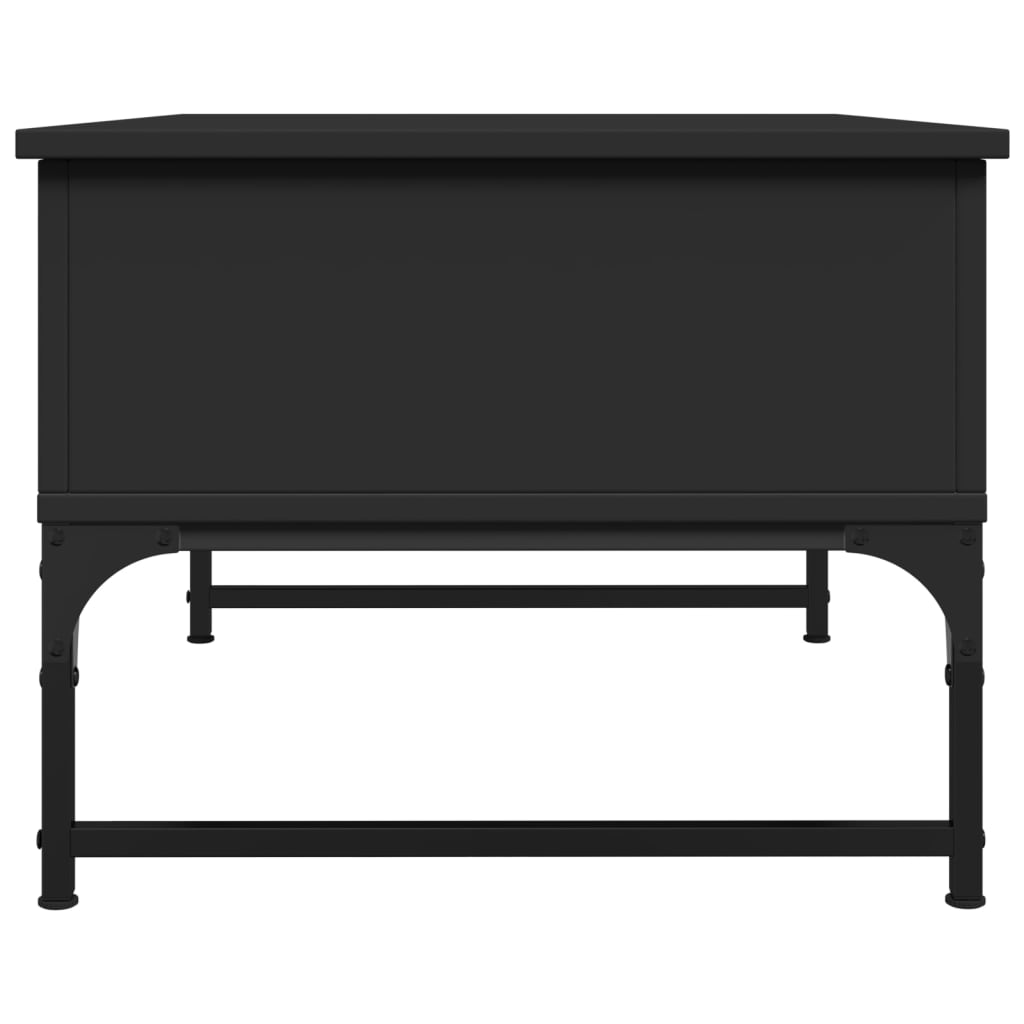 Coffee Table Black 70x50x40 cm Engineered Wood and Metal