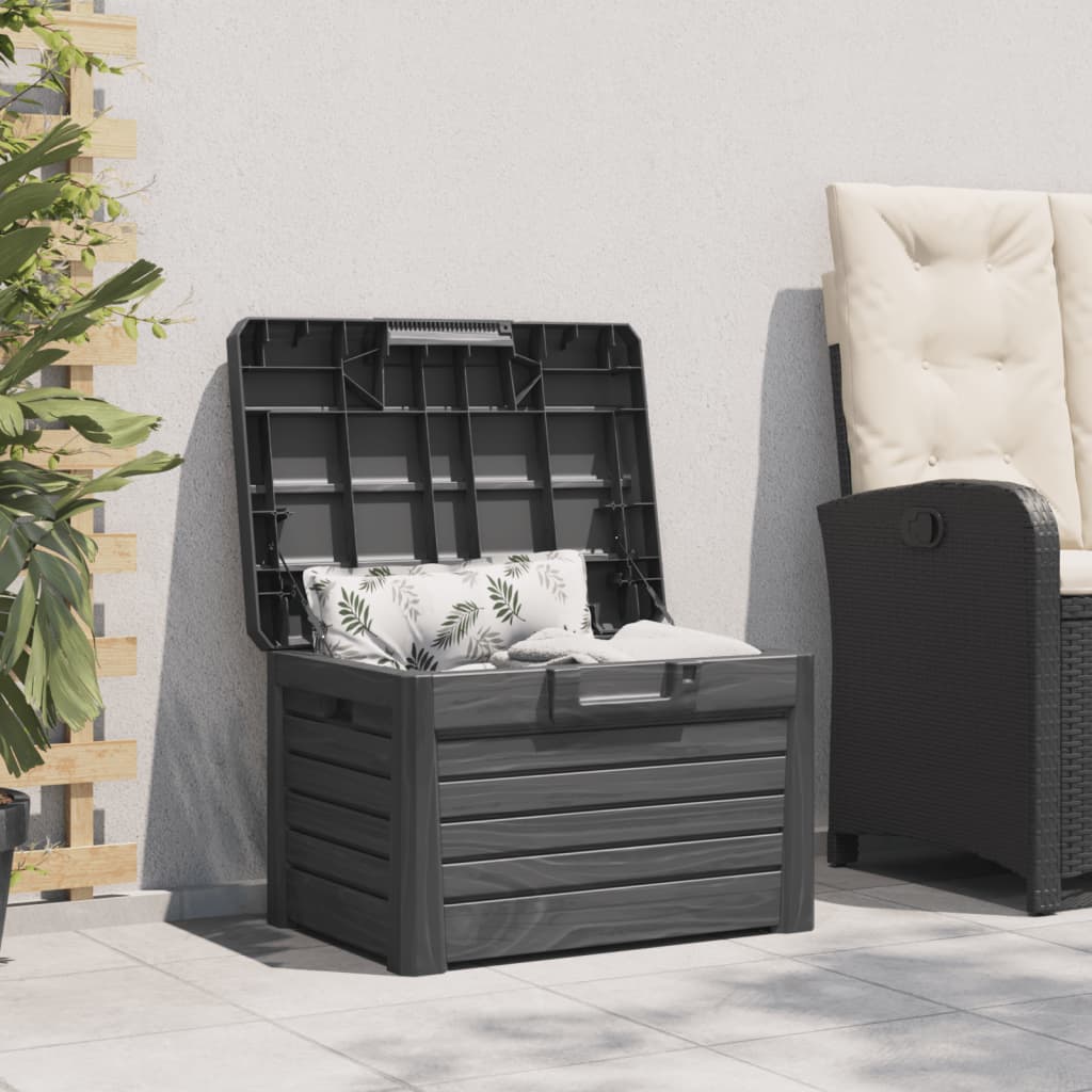 Anthracite Outdoor Cushion Box 73x50.5x46.5 cm Polypropylene