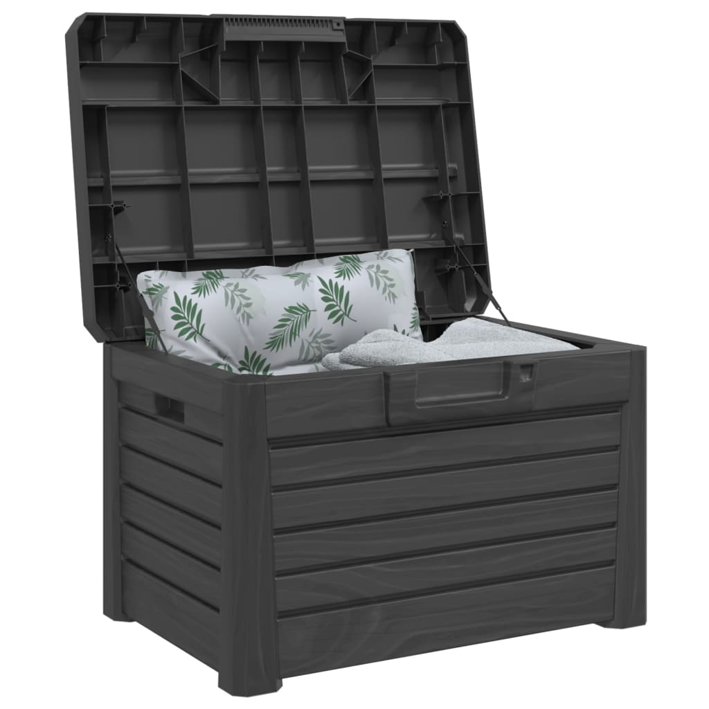 Anthracite Outdoor Cushion Box 73x50.5x46.5 cm Polypropylene