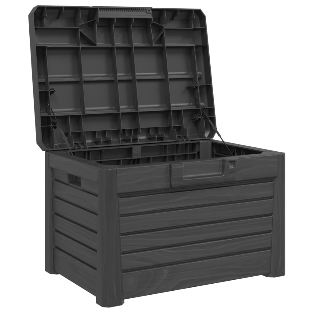 Anthracite Outdoor Cushion Box 73x50.5x46.5 cm Polypropylene