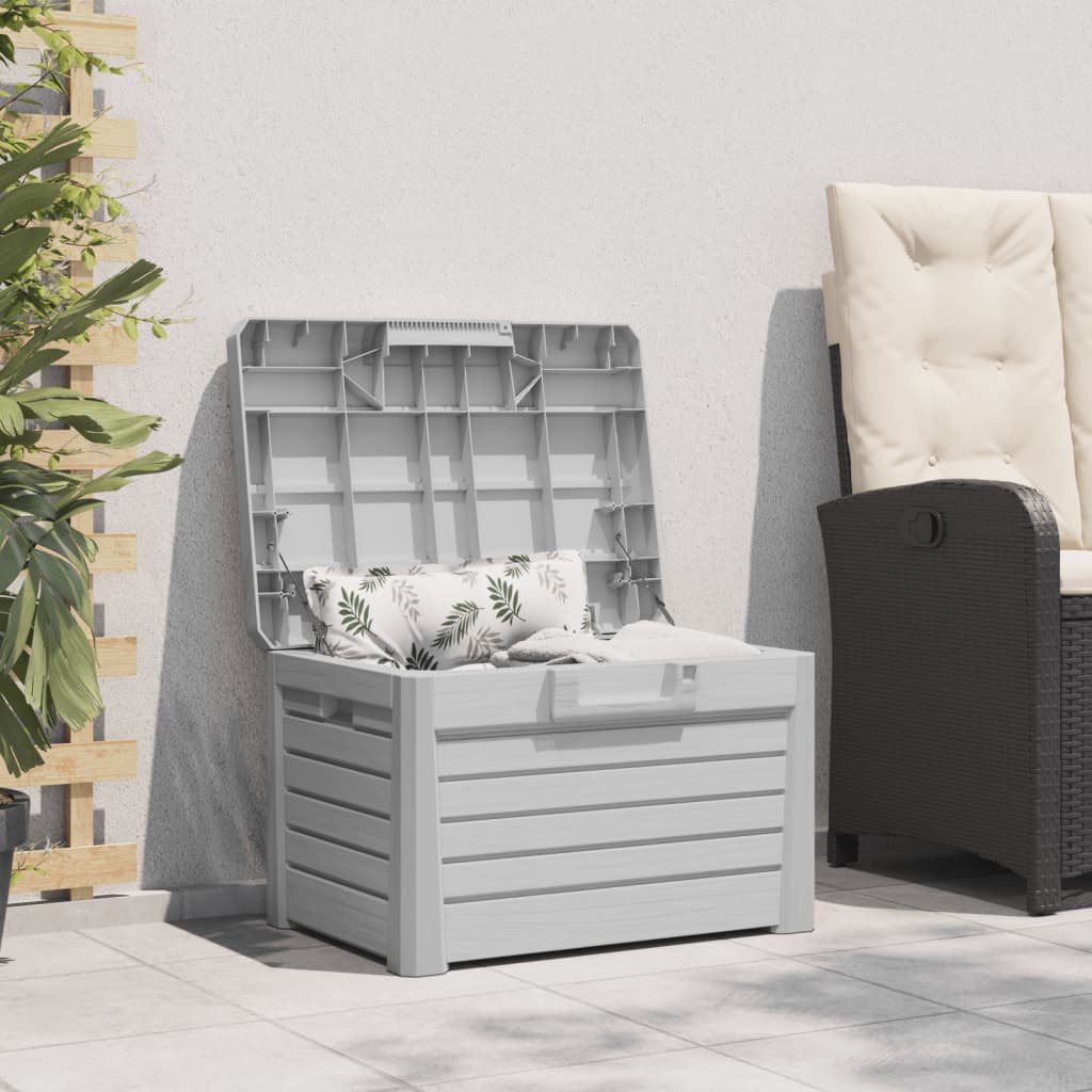 Outdoor Cushion Box, Grey Polypropylene, 73x50.5x46.5 cm Storage Solution