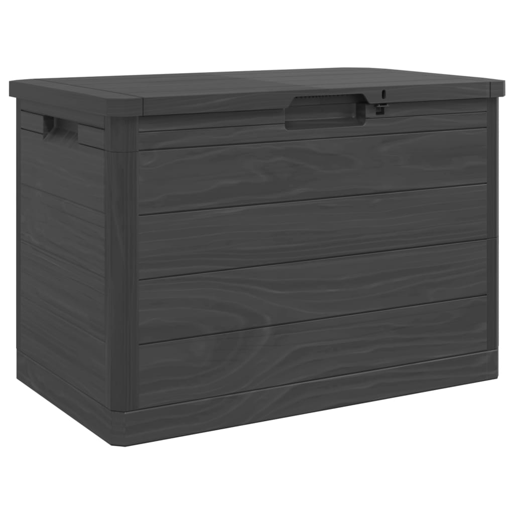 Anthracite Outdoor Cushion Box, 77.5x44.5x53cm, Durable Polypropylene