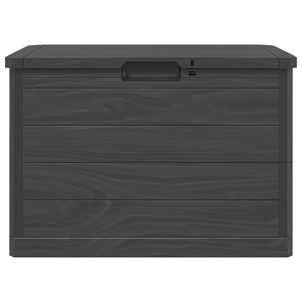 Anthracite Outdoor Cushion Box, 77.5x44.5x53cm, Durable Polypropylene