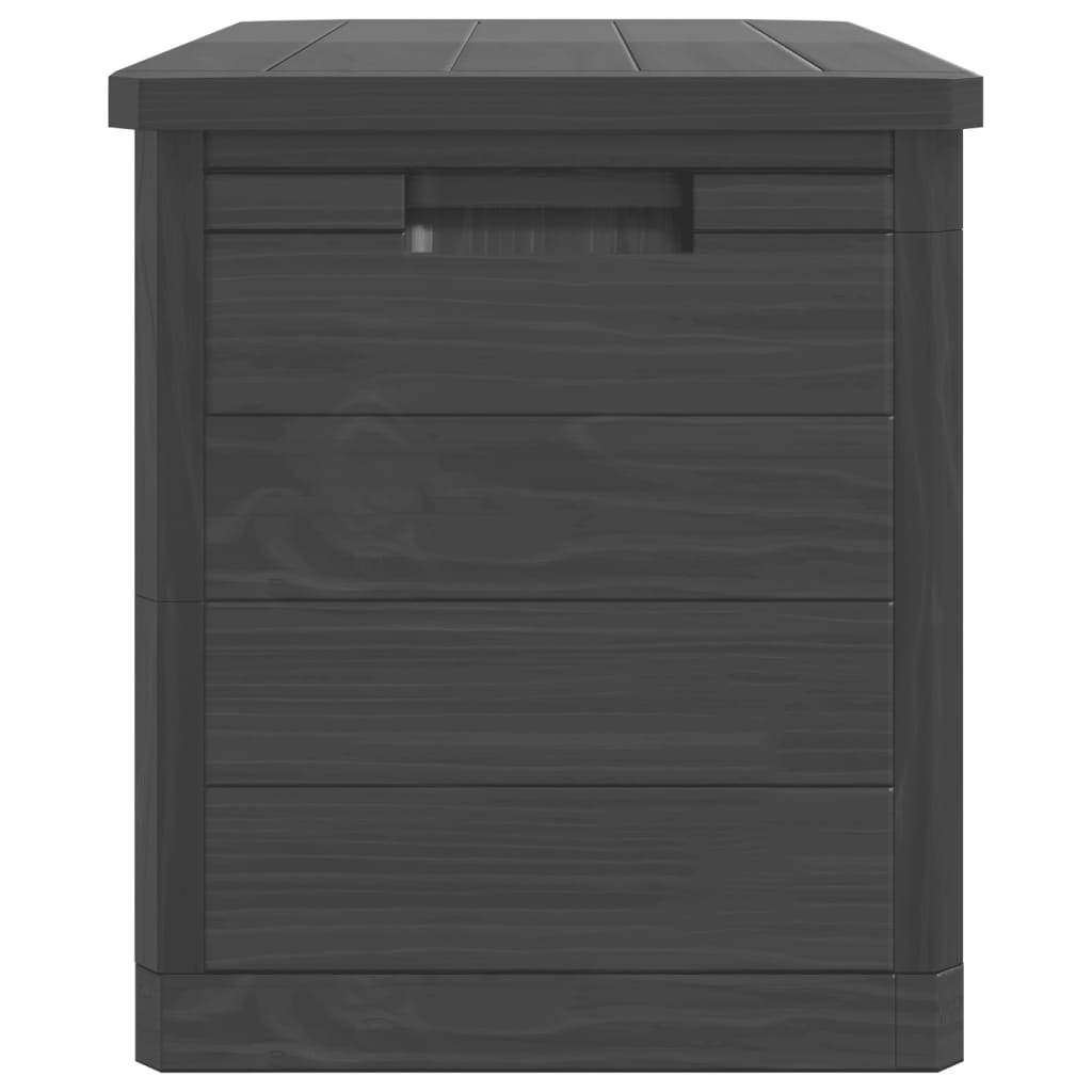 Anthracite Outdoor Cushion Box, 77.5x44.5x53cm, Durable Polypropylene