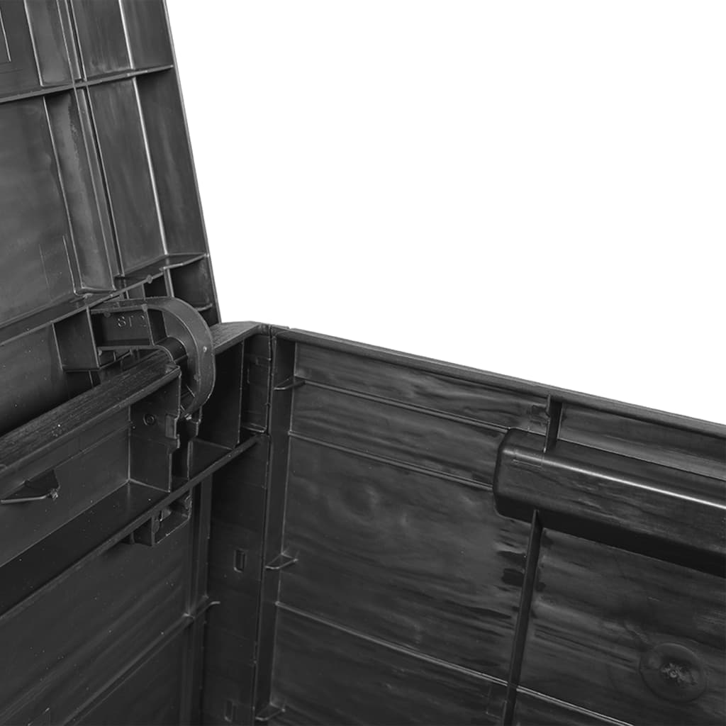 Anthracite Outdoor Cushion Box, 77.5x44.5x53cm, Durable Polypropylene
