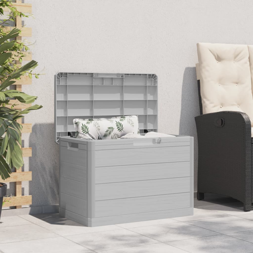 Durable Grey Outdoor Cushion Box - 77.5x44.5x53 cm Polypropylene