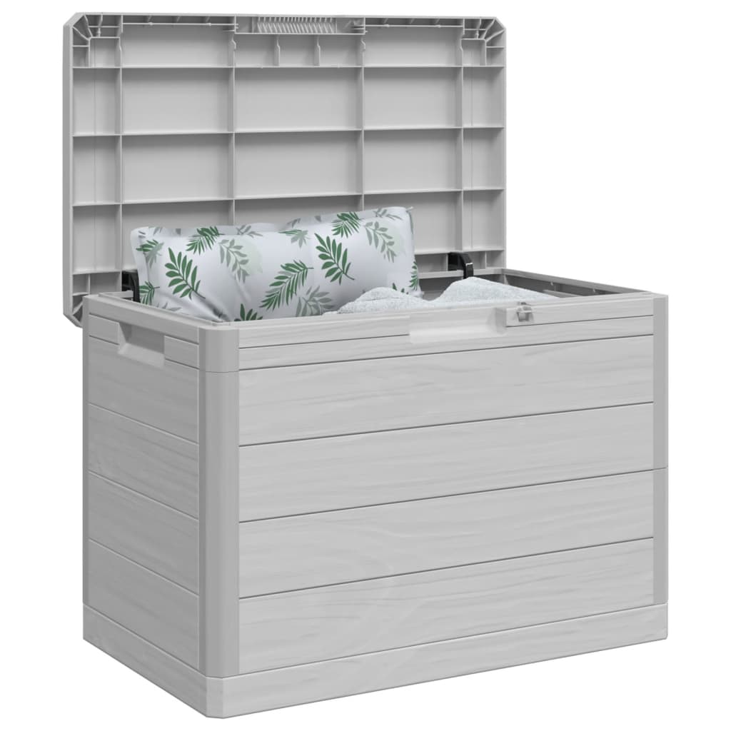 Durable Grey Outdoor Cushion Box - 77.5x44.5x53 cm Polypropylene