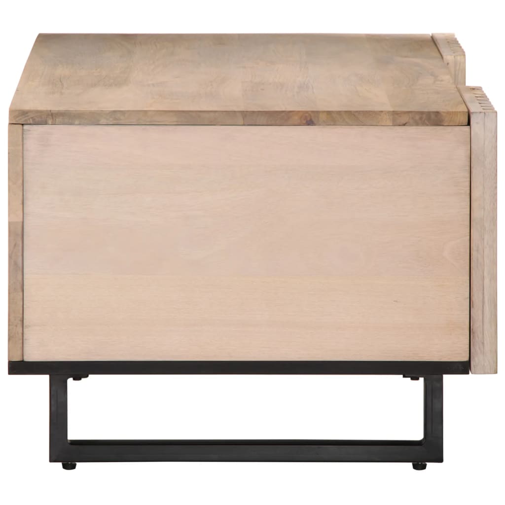Coffee Table White 100x55x40 cm Solid Wood Mango