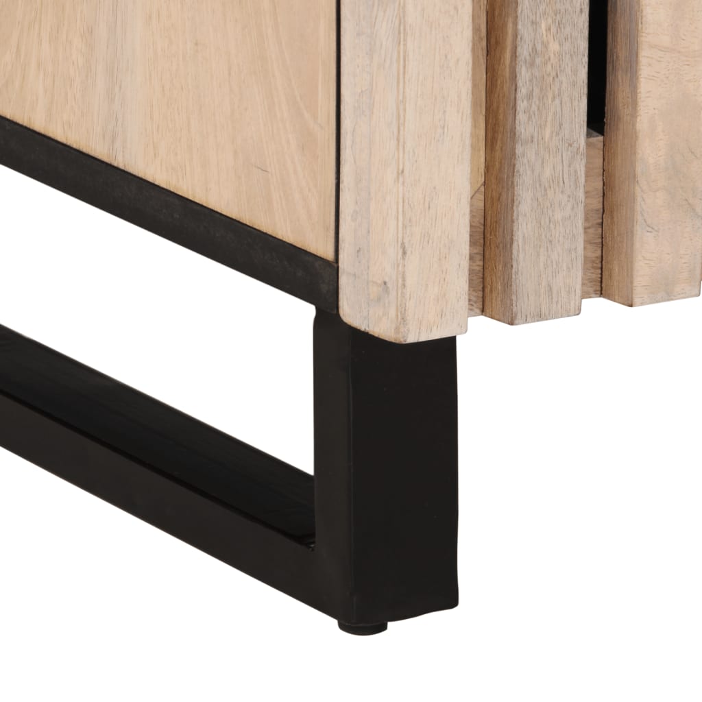Coffee Table White 100x55x40 cm Solid Wood Mango
