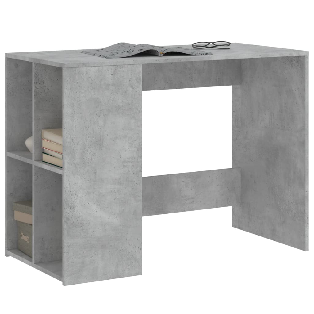 Modern Concrete Grey Desk - 102x50x75 cm Engineered Wood
