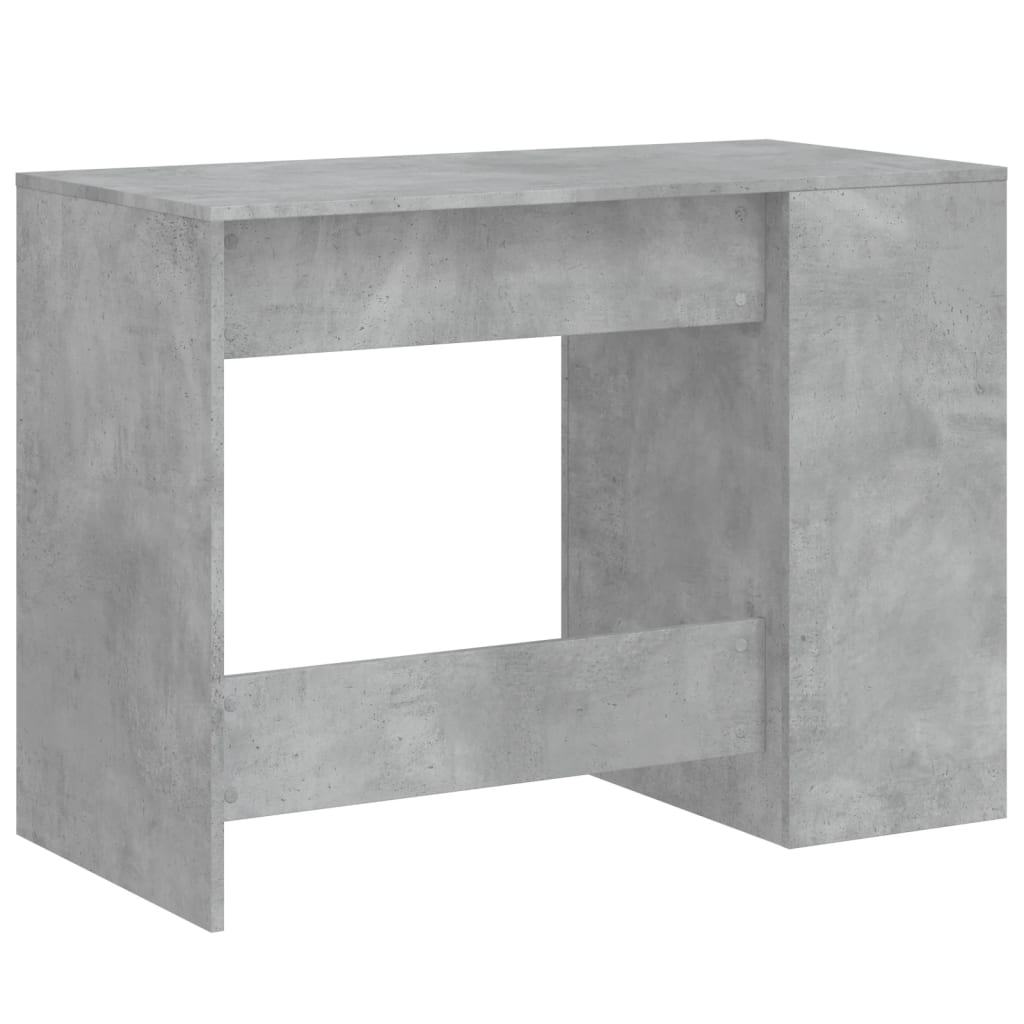 Modern Concrete Grey Desk - 102x50x75 cm Engineered Wood