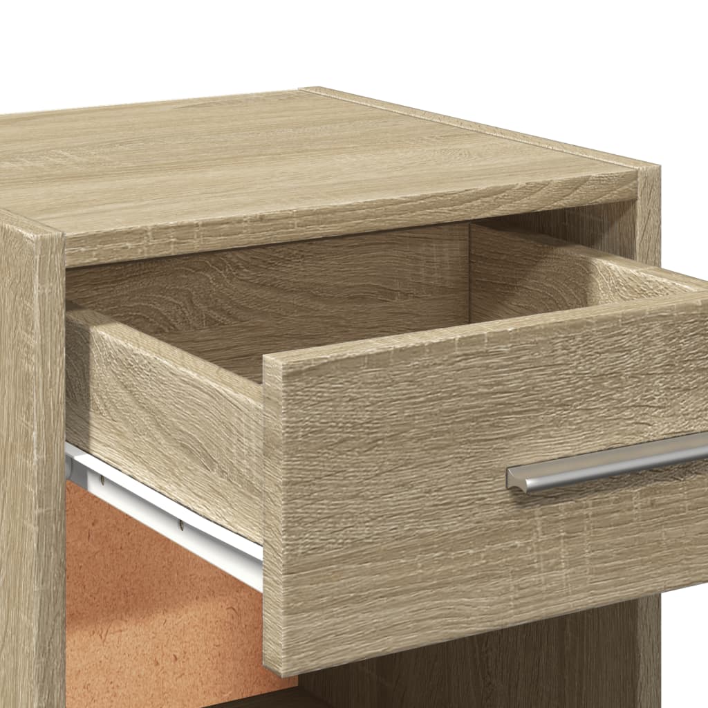 Pair of Sonoma Oak Bedside Cabinets, 2 pcs, Engineered Wood, 35x34x65 cm