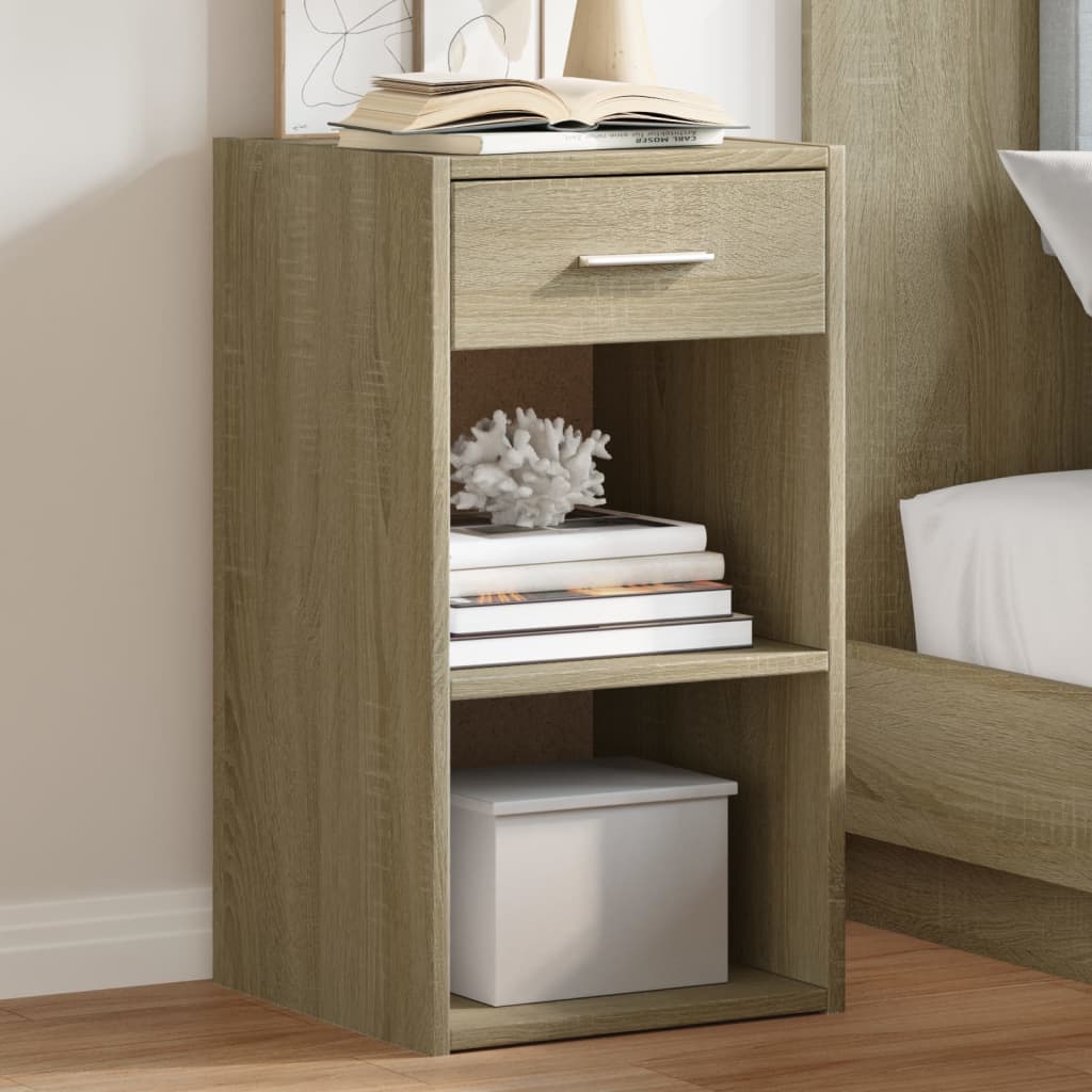 Pair of Sonoma Oak Bedside Cabinets, 2 pcs, Engineered Wood, 35x34x65 cm