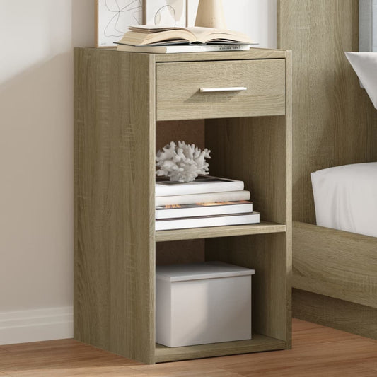 Pair of Sonoma Oak Bedside Cabinets, 2 pcs, Engineered Wood, 35x34x65 cm
